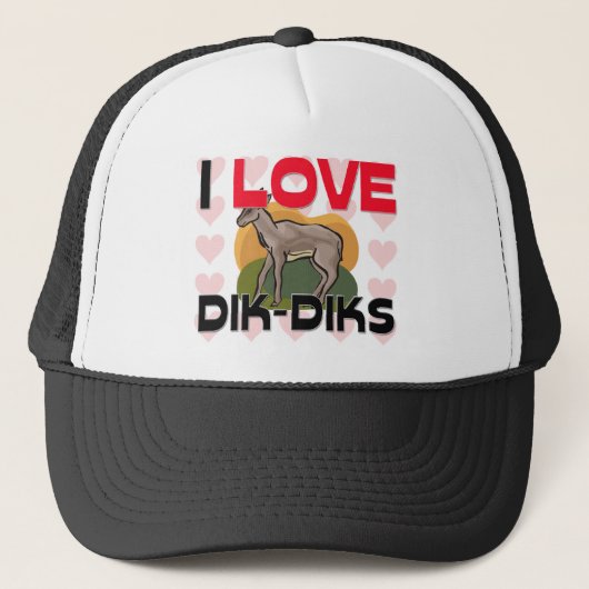 I Love Dik-Diks Trucker Pet (Voorkant)