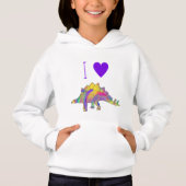 I Love Dinosaur Cute Colorful Rainbow Stegosaurus (Voorkant)