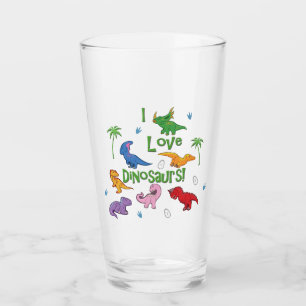 I Love Dinosaurs (Cute) Glas