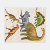 I Love Dinosaurs Paleontology Fleece Blanket (Voorkant (Horizontaal))