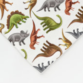 I Love Dinosaurs Pre-Historic Fleece Blanket Deken (Hoek)