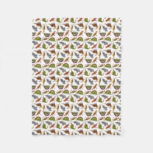 I Love Dinosaurs Pre-Historic Fleece Blanket Deken (Voorkant)