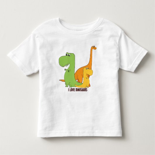 I Love Dinosaurs - Trio of Cute Dinos T-Shirt (Voorkant)