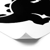 I Love Dinosaurs tyrannosaurus rex Silhouette Art Poster (Hoek)