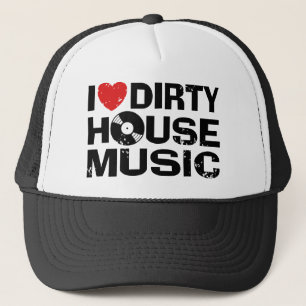 I Love Dirty House Music Trucker Pet