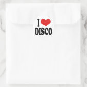 I Love Disco Ronde Sticker (Tas)