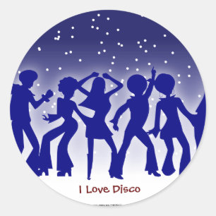 I Love Disco Ronde Sticker