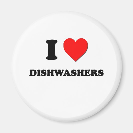 I Love Dishwashers Magneet (Voorkant)