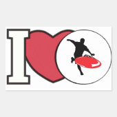 I Love DISK GOLF sticker (Voorkant)