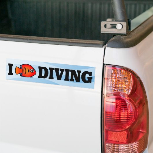 I Love Diving Bumpersticker (Op Truck)