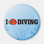 I Love Diving Magneet (Voorkant)