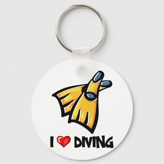 I Love Diving Sleutelhanger (Voorkant)