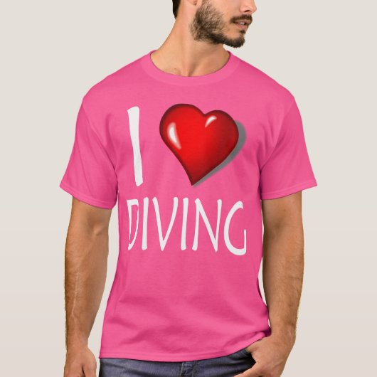 I Love Diving T-shirt (Voorkant)