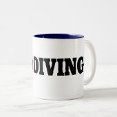 I Love Diving Tweekleurige Koffiemok (Voorkant rechts)