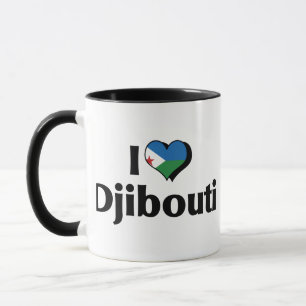 I Love Djibouti Flag Mok