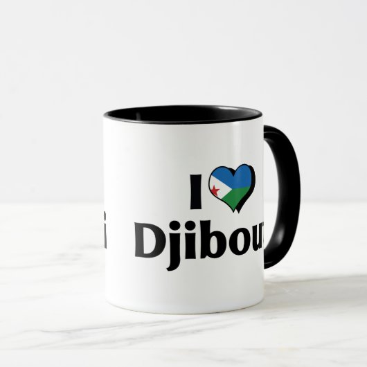 I Love Djibouti Flag Mok (Voorkant rechts)