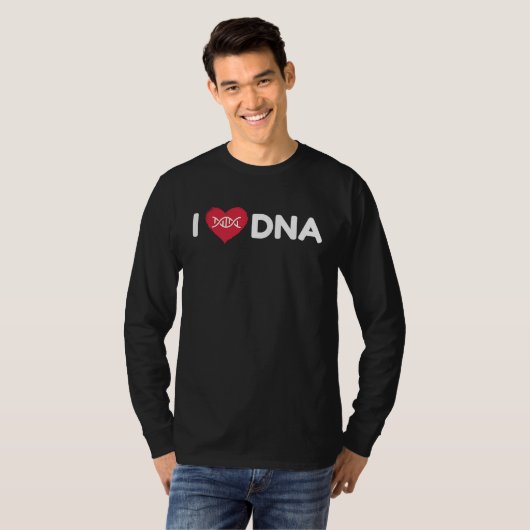 I Love DNA  Science Physicist Physics T-shirt (Voorkant volledig)