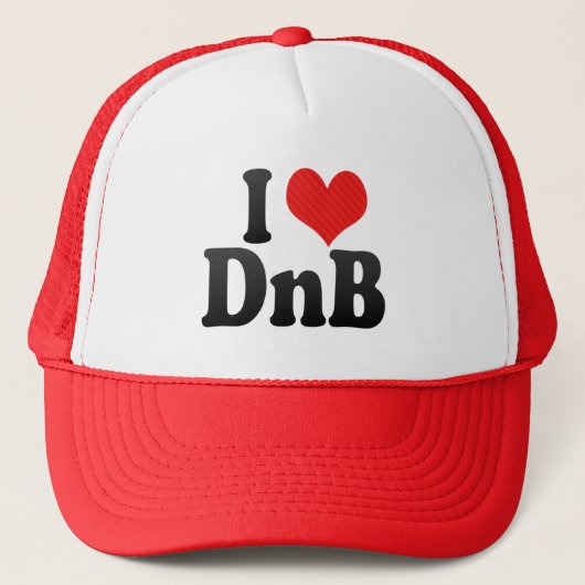 I Love DnB Trucker Pet (Voorkant)