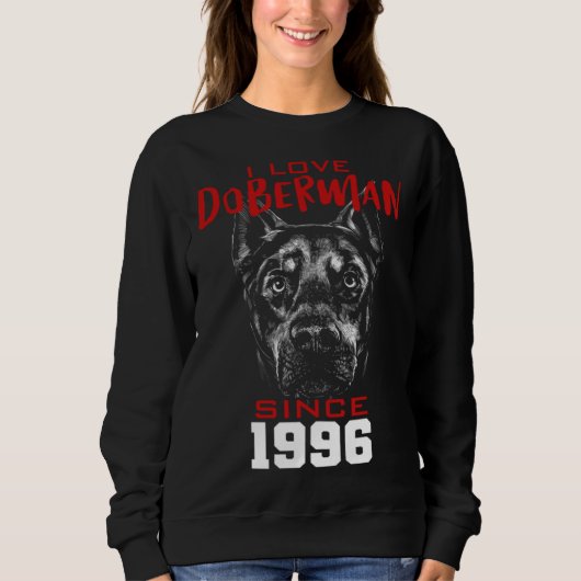 I love doberman since 1996 trui (Voorkant)