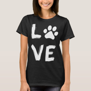 I Love Dog Dog Print Hondenliefhebber Dog Owner Do T-shirt