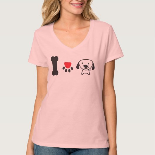 I LOVE DOG T-SHIRT (Voorkant)