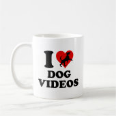 I Love Dog Video Coffee Mok (Links)