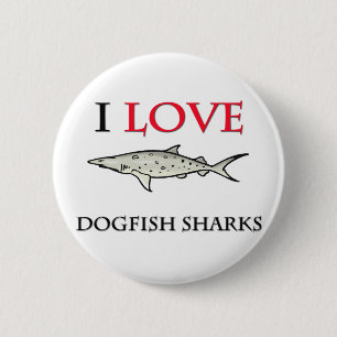 I Love Dogfish Sharks Ronde Button 5,7 Cm