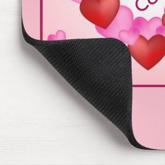 "i Love Dogs and Coffee" Hearts Valentijn Muismat (Hoek)