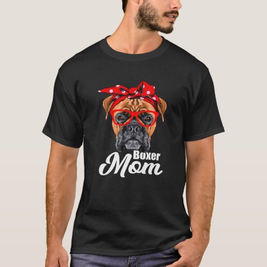 I Love Dogs Boxer Mam T-shirt (Voorkant)