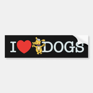 I Love Dogs Bumpersticker