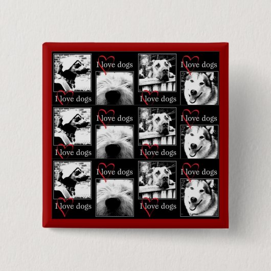 I Love Dogs Button (Voorkant)