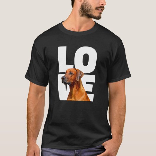 I Love Dogs Cute Rhodesian Ridgeback T T-shirt (Voorkant)