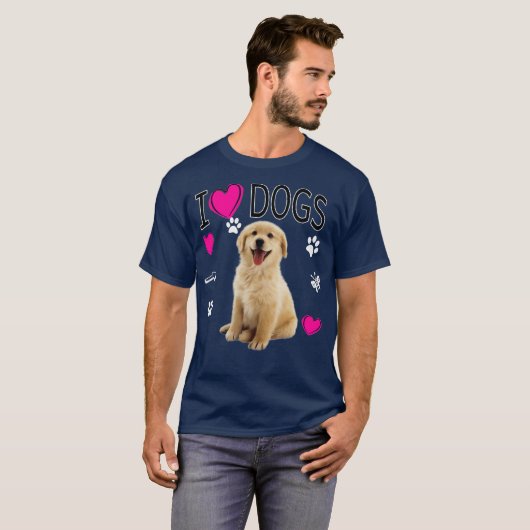 I Love Dogs Golden Labrador recovery T-shirt (Voorkant volledig)