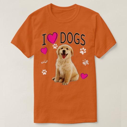 I Love Dogs - Golden Labrador recovery T-shirt (Design voorkant)