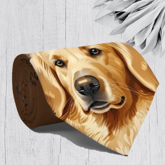 I Love Dogs Golden Retriever Labrador Stropdas