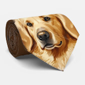 I Love Dogs Golden Retriever Labrador Stropdas (Opgerold)