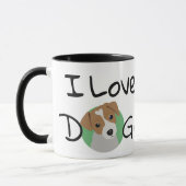 I Love Dogs Jack Russell and Heart Mok (Links)