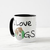 I Love Dogs Jack Russell and Heart Mok (Voorkant links)