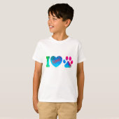 "I Love Dogs" Kinder en Jeugd T Shirt, T-shirt (Voorkant volledig)