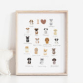 I Love Dogs Kinder kamer & kwekerij Decor Poster