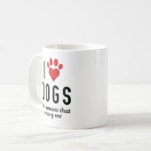 I Love Dogs Koffiemok (Voorkant links)