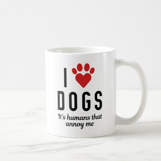 I Love Dogs Koffiemok (Rechts)