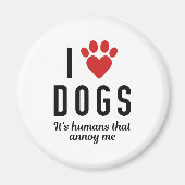 I Love Dogs Magneet (Voorkant)