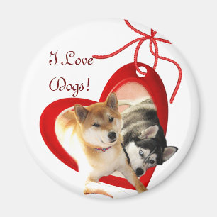 I Love Dogs Magnet