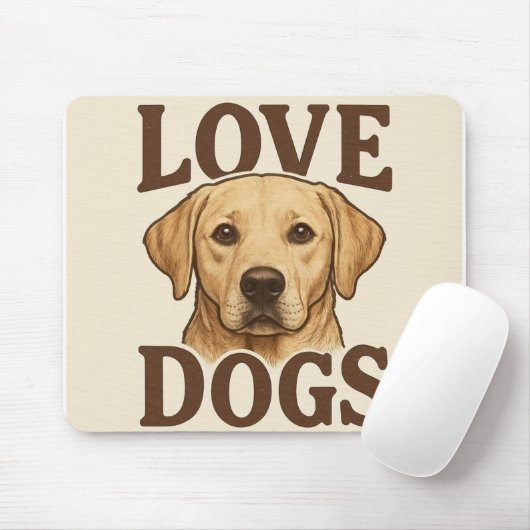 I Love Dogs Mouse Pad Muismat (Met muis)