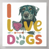 I Love Dogs Poster (Voorkant)