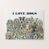 I Love Dogs Puzzle Legpuzzel (Horizontaal)