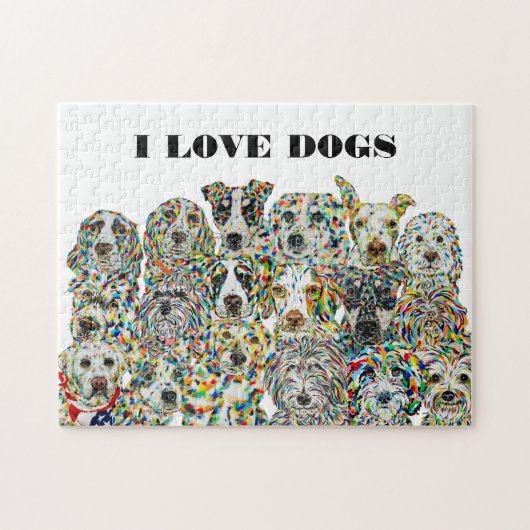 I Love Dogs Puzzle Legpuzzel (Horizontaal)