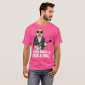 I Love Dogs  Rock  Roll Labrador Playing Electric  T-shirt (Voorkant volledig)