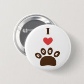 I Love Dogs Ronde Button 5,7 Cm (Voorkant /achterkant)
